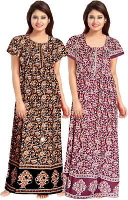 KL FASHION Women Nighty(Multicolor)