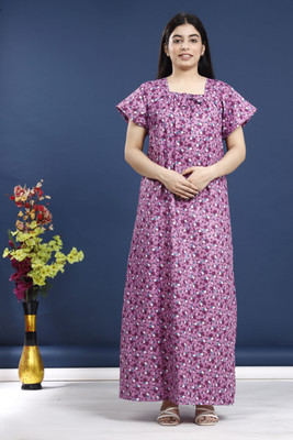 Sanzzy Women Nighty(Purple)