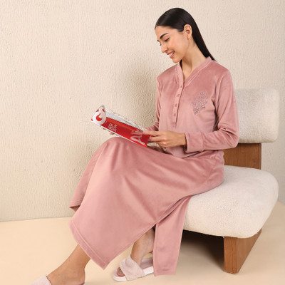 SWEET DREAMS Women Nighty(Pink)