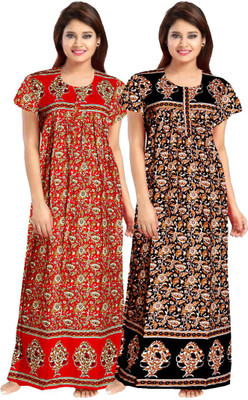 MUDRIKA Women Nighty Set(Multicolor)