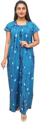 Kavz Women Nighty(Blue)