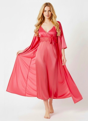 Fashonic Women Nighty Set(Red)