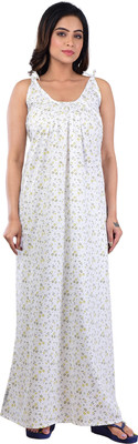 Piyali's Creation Women's Women Nighty(White)