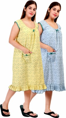 Swastik Stuffs Women Nighty(Multicolor)