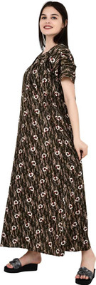LDHSATI Women Nighty(Black)