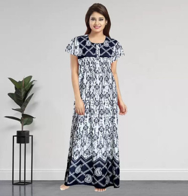 Homezilla Women Nighty(Black)