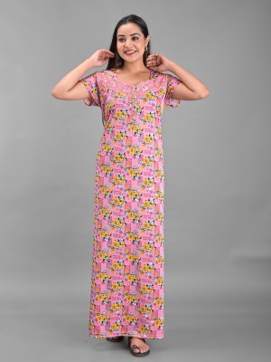 Apratim Women Nighty(Pink)