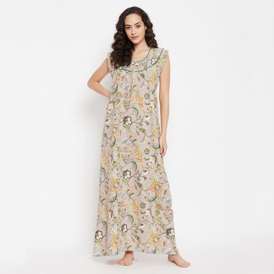 Clovia Women Nighty(Beige)
