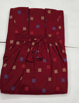 Dijeem Women Nighty(Maroon)