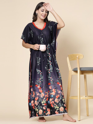 BINDAAS BEGUM Women Nighty(Multicolor)
