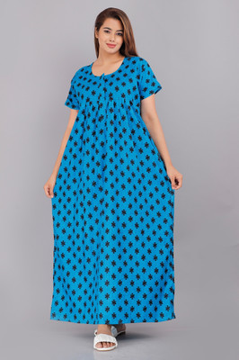 VILAKSHAN Flared/A-line Gown(Blue)