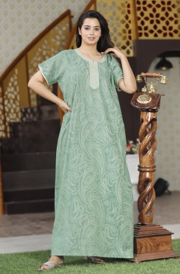 Veshvilla Women Nighty(Light Green)