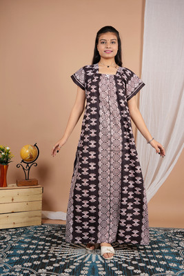 Priyanka Creation Women Nighty(Black)