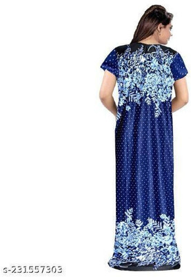 PR PINK ROYALL Women Nighty(Black)