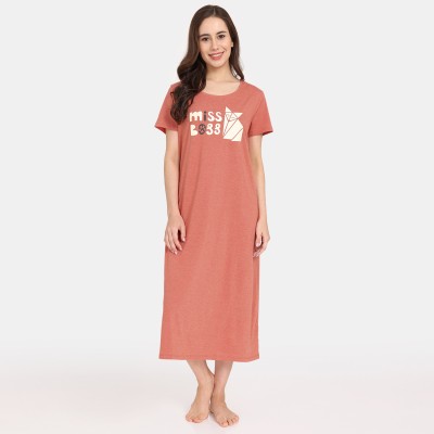 Rosaline By Zivame Women Nighty(Pink)