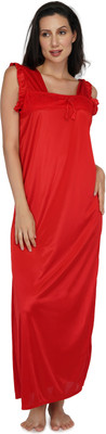 Siya Fashion Women Nighty(Red)