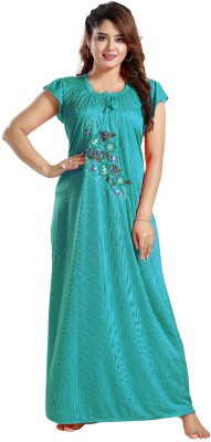 Gutthi Women Nighty(Green)