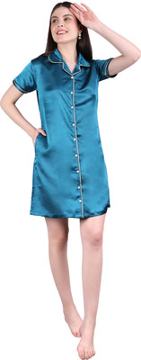 WOEMUR Women Nighty(Green)