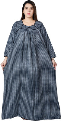 UpperCollection Women Nighty(Black, Grey)