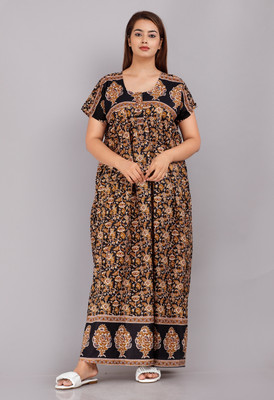 VRSU Women Nightdress(Black)