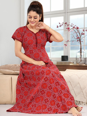 CINCO Women Nightdress(Red)