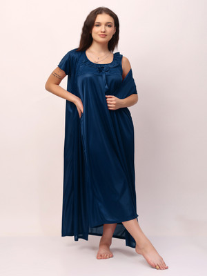 Punchi Women Nighty with Robe(Grey)