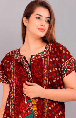 VRSU Women Nighty(Multicolor)