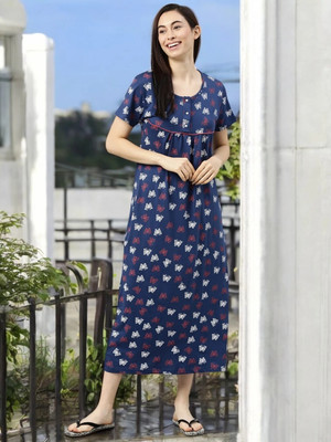 Kryptic Women Nighty(Blue)