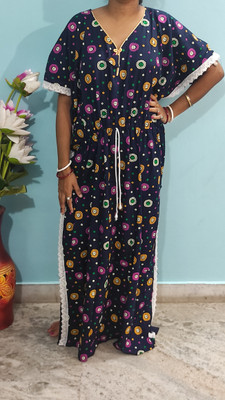 Sampriti Women Nighty(Dark Blue)