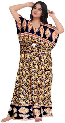 Homezilla Women Nighty(Brown)