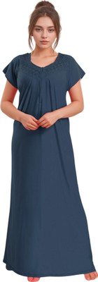 HouseOfCommon Women Nighty(Dark Blue)