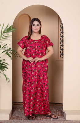 HARGUN NIGHT WEAR Women Nighty(Pink)