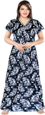 PINK CITY MART Women Nighty(Blue)