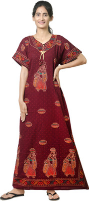 Radhe Shyam Enterprise Women Nighty(Maroon)