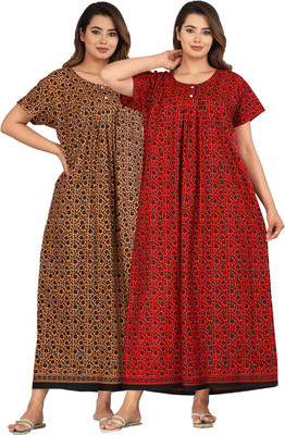 Kuruti B Sheets Women Nighty(Multicolor)