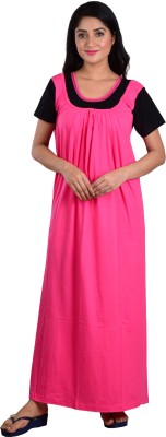 Piyali's Creation Women's Women Nighty(Pink)