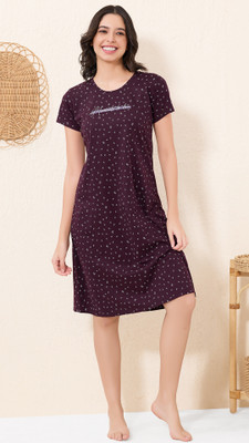 QUIRA Women Nighty(Maroon)