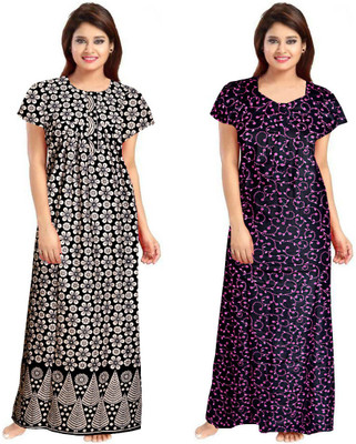 Saaviyo Women Nightdress(Multicolor)