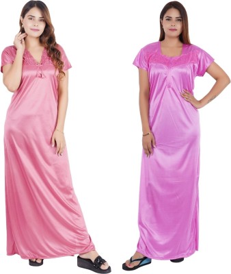 REN STAR Women Nighty Set(Pink)