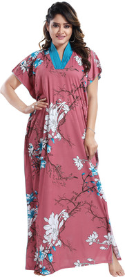 Glam World Women Nighty(Pink)