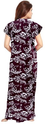 VILAKSHAN Women Nighty(Maroon)