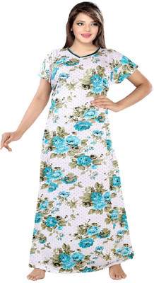 zalya Women Nighty(Multicolor)