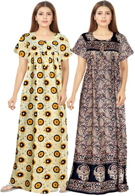 SILVER ORGANISATION Women Nighty(Multicolor)
