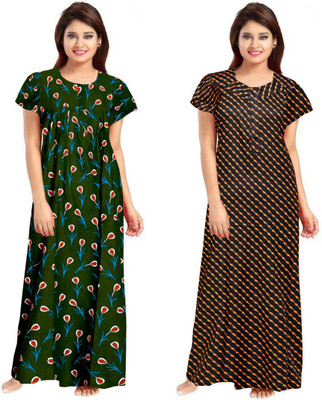 Vatatmaj Creations Women Nighty(Multicolor)