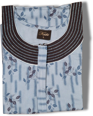 kushinights Women Nighty(Dark Blue)