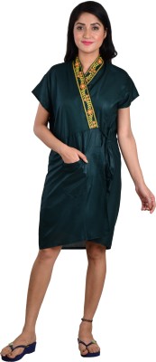 Piyali's Creation Women's Women Robe(Dark Green)