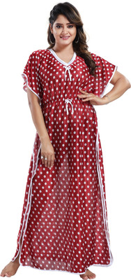 Shopping World Women Nighty(Red)