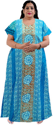SHOPIFY Women Nighty(Multicolor)