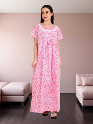 UTTRAKHAND CLOTHHOUSE Women Nighty(Pink)