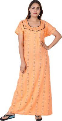 Flosee Women Nighty(Orange)